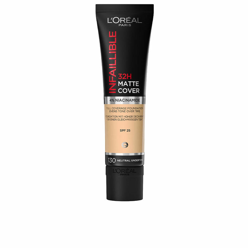 Fluid Makeup Basis L'Oreal Make Up Infalible 32H Matte Cover Nº 130 neutral undertone Spf 25