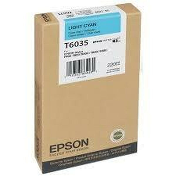 Original Tintenpatrone Epson Cartucho T603500 cian claro Türkis