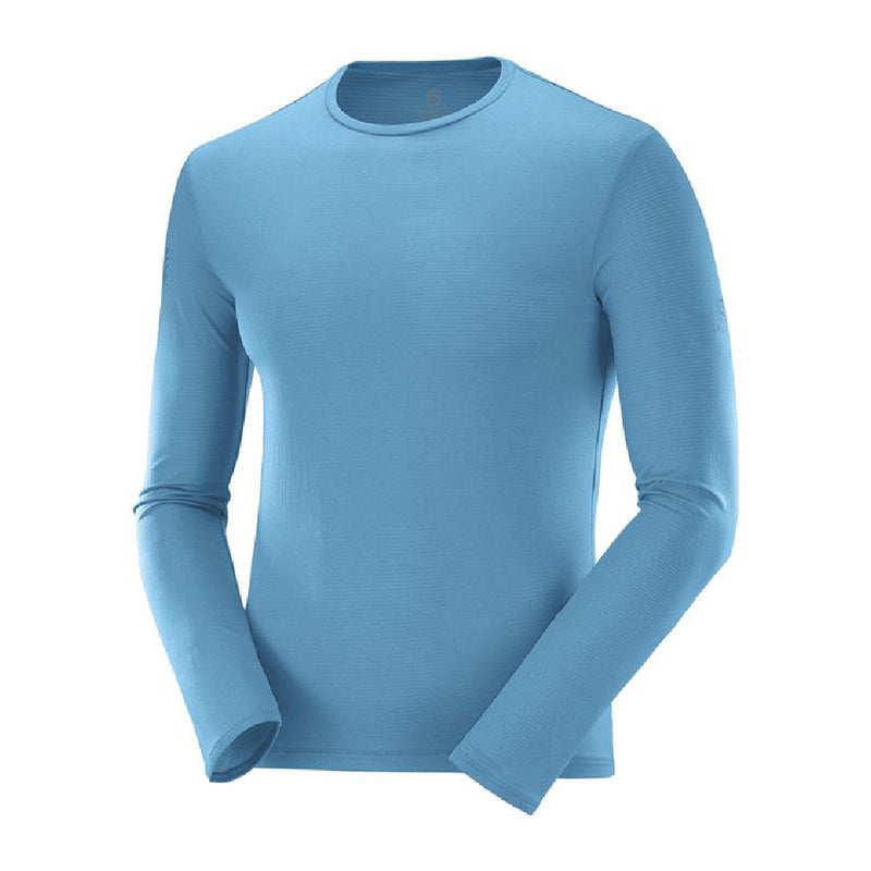 Herren Langarm-T-Shirt Salomon Agile Training LS Himmelsblau Celeste