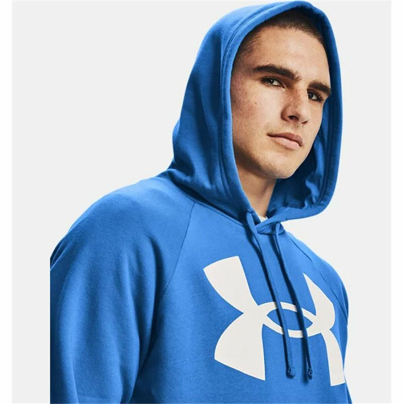 Herren Sweater mit Kapuze Under Armour Rival Big Logo Blau