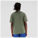 Herren Kurzarm-T-Shirt New Balance Essentials Stacked Logo grün