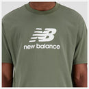 Herren Kurzarm-T-Shirt New Balance Essentials Stacked Logo grün