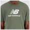 Herren Kurzarm-T-Shirt New Balance Essentials Stacked Logo grün