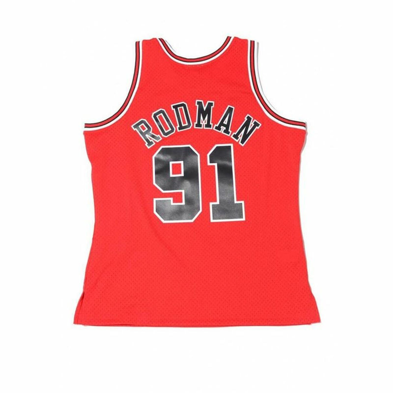 Basketball-T-Shirt Mitchell & Ness Chicago Bull Dennis Rodman Rot