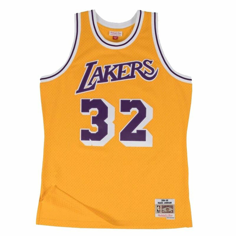 Basketball-T-Shirt Mitchell & Ness LA Lakers Magic Jhonson Gelb