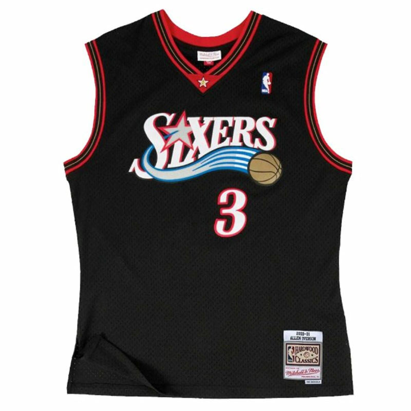 Basketball-T-Shirt Mitchell & Ness Sixers Philadelphia 76ers Allen Iverson Schwarz