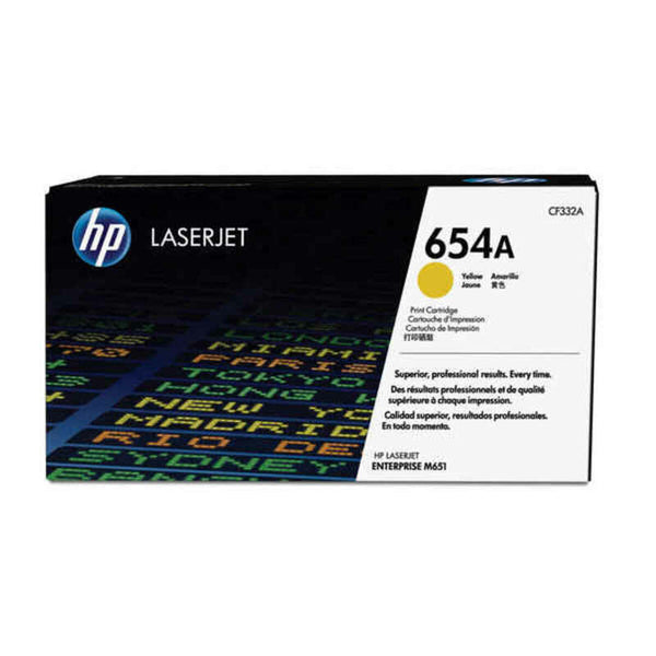 Original Toner HP 654A Gelb