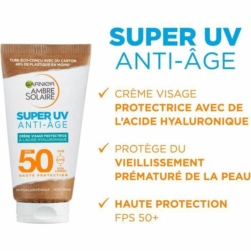 Sonnencreme Garnier Anti-Aging Spf 50 Hyaluronsäure (50 ml)