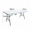 Table Klapptisch Metall Kunststoff (180 x 75 x 74 cm)