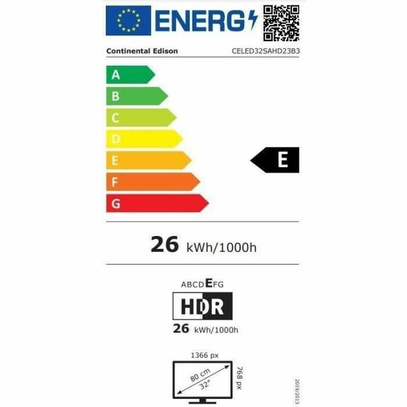 Fernseher Continental Edison CELED32SAHD23B3 31"