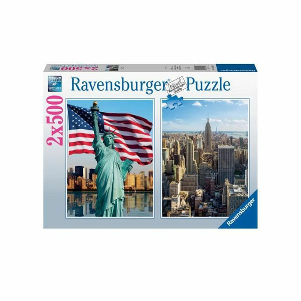 Puzzle Ravensburger Skyscraper & Liberty 2 x 500 Stücke