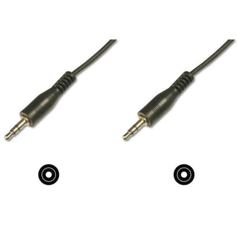 Audiokabel (3,5 mm) Digitus CCS 2X0.10/10 M/M Schwarz