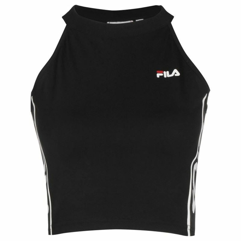 Sporttop für Frauen Fila  Cropped Schwarz