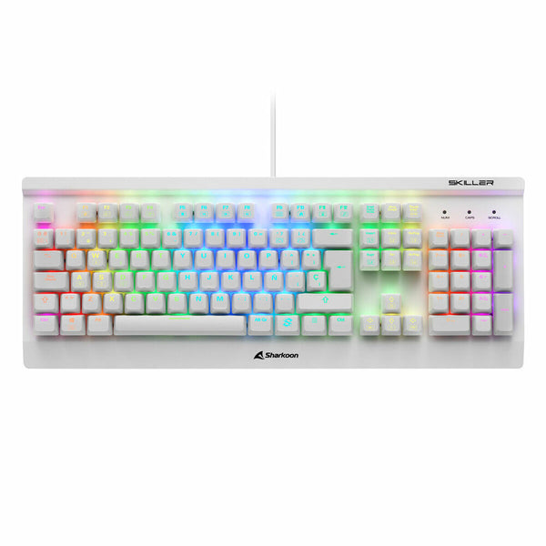 Tastatur Sharkoon SGK3 Weiß LED RGB