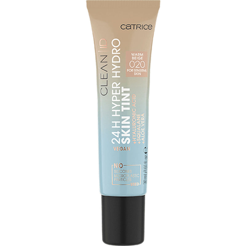 Feuchtigkeitscreme mit Farbe Catrice Clean ID 24H Hyper Hydro Skin Tint Nº 020 (30 ml)