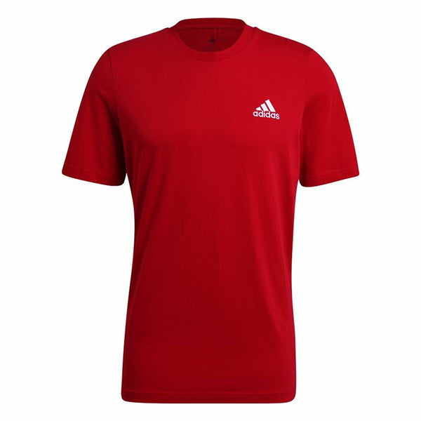 Herren Kurzarm-T-Shirt Adidas Essential Logo Rot