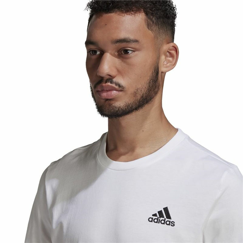 T-Shirt Essentials Embroidered  Adidas Small Logo Weiß