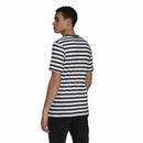 T-Shirt  Essentials Stripey  Adidas Embroidered Logo Schwarz