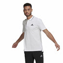 Herren Kurzarm-Poloshirt Adidas Aeroready Essentials Piqué Small Logo Weiß