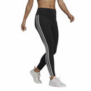 Sporthose Damen Adidas Designed To Move 3 Stripes Schwarz