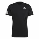 Herren Kurzarm-T-Shirt Adidas Club Tennis 3 Stripes Schwarz