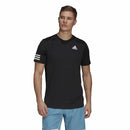 Herren Kurzarm-T-Shirt Adidas Club Tennis 3 Stripes Schwarz