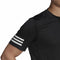 Herren Kurzarm-T-Shirt Adidas Club Tennis 3 Stripes Schwarz