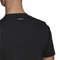 Herren Kurzarm-T-Shirt Adidas Club Tennis 3 Stripes Schwarz