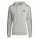 Herren Sweater mit Kapuze Adidas Essentials 3 Stripes Hellgrau