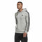 Herren Sweater mit Kapuze Adidas Essentials 3 Stripes Hellgrau