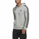 Herren Sweater mit Kapuze Adidas Essentials 3 Stripes Hellgrau