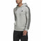 Herren Sweater mit Kapuze Adidas Essentials 3 Stripes Hellgrau