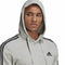 Herren Sweater mit Kapuze Adidas Essentials 3 Stripes Hellgrau