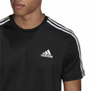 Herren Kurzarm-T-Shirt Adidas Aeroready D2M Sport Schwarz