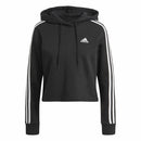 Damen Sweater mit Kapuze Adidas Essentials 3 Stripes Schwarz