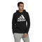 Herren Sweater mit Kapuze Adidas Essentials Fleece Big Logo Schwarz