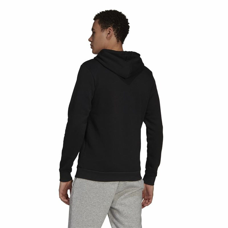 Herren Sweater mit Kapuze Adidas Essentials Fleece Big Logo Schwarz