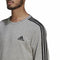 Herren Sweater ohne Kapuze Adidas Essentials French Terry 3 Stripes Grau