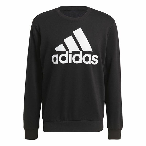 Herren Sweater ohne Kapuze Adidas Essentials Big Logo Schwarz