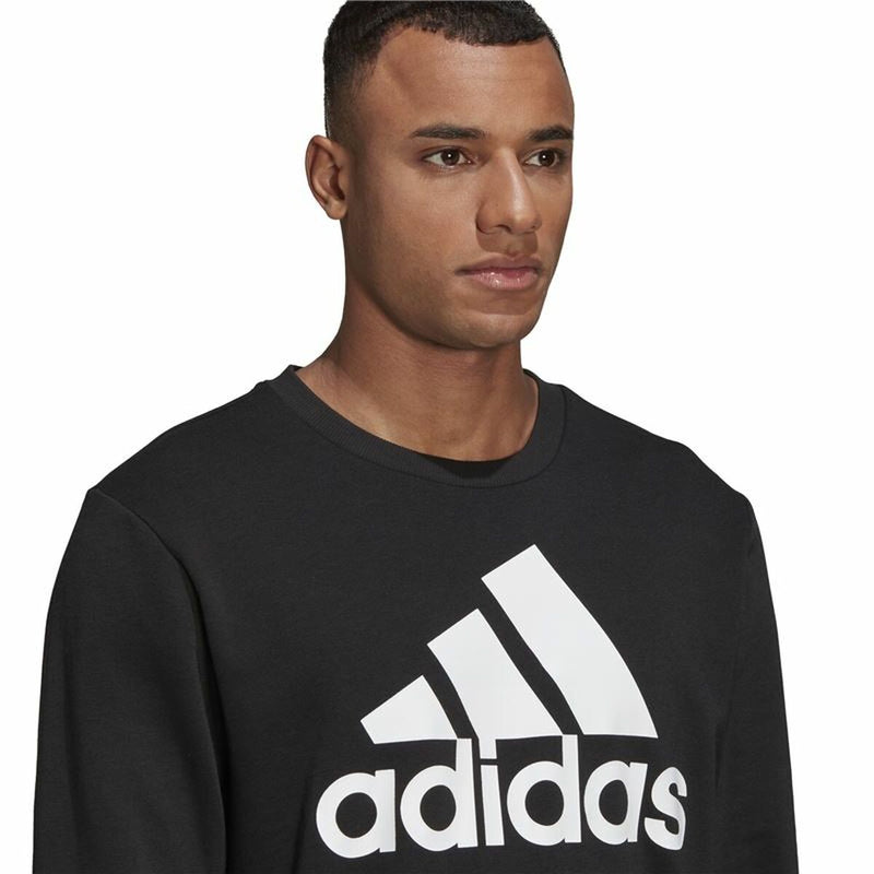 Herren Sweater ohne Kapuze Adidas Essentials Big Logo Schwarz