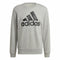 Herren Sweater ohne Kapuze Adidas Essential Big Logo Grau