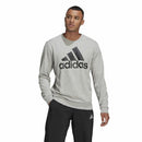 Herren Sweater ohne Kapuze Adidas Essential Big Logo Grau