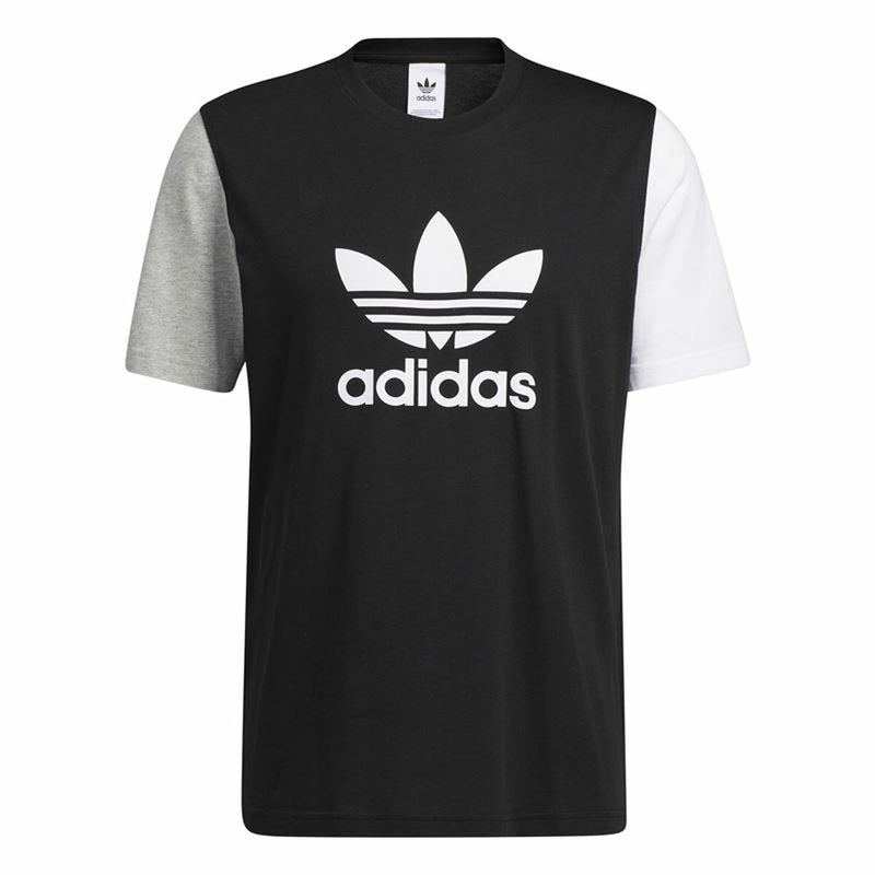 Herren Kurzarm-T-Shirt Adidas Blocked Trefoil Schwarz