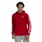 Herren Sweater mit Kapuze Adidas Essentials Fleece 3 Stripes Rot