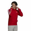 Herren Sweater mit Kapuze Adidas Essentials Fleece 3 Stripes Rot