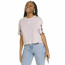 Damen Kurzarm-T-Shirt Puma Power Tape Cropped Rosa