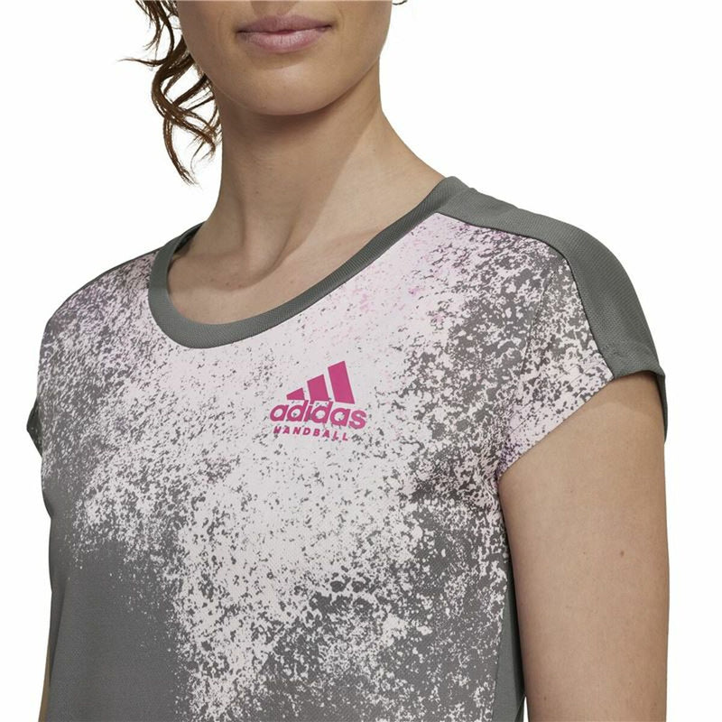 Damen Kurzarm-T-Shirt Adidas Dunkelgrau