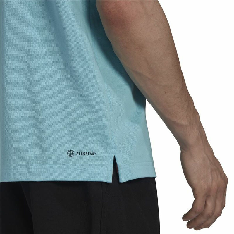 Herren Kurzarm-Poloshirt Adidas Clubhouse türkis