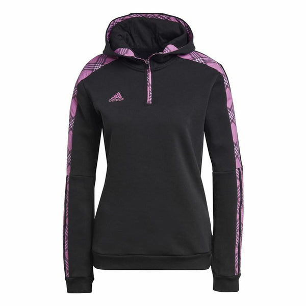 Damen Sweater mit Kapuze Adidas winterized Schwarz