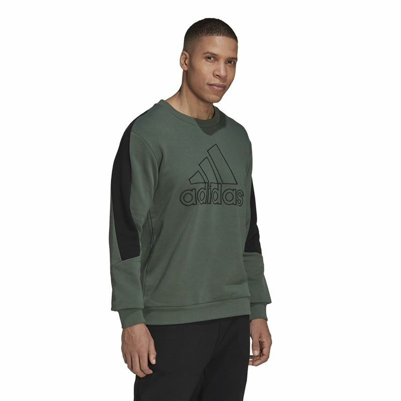 Herren Sweater ohne Kapuze Adidas Future Embroidered grün